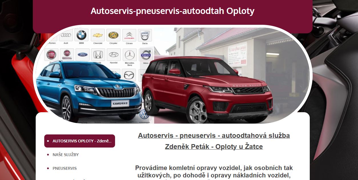 AUTOSERVIS OPLOTY ZDENĚK PETÁK - kompletní služby autoservisu, pneuservis a odtah vozidel