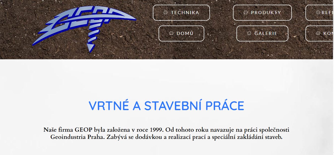 GEOP – vrtné práce, stavební práce, speciální zakládání staveb, sanace objektů a zemních sesuvů